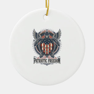 Patriotische Meeresschildkröte Keramik Ornament