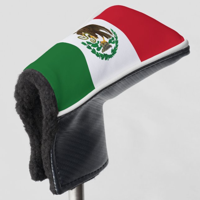Patriotische Mexikanflagge Golf Headcover (3/4 Vorderseite)