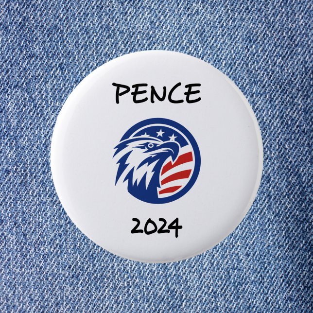 Patriotische Mike Pence 2024 Wahl Adler T - Shirt Button (Von Creator hochgeladen)