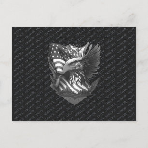 Patriotische Militär-Würdigung Danke Veteranen Feiertagspostkarte