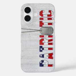 Patriotische Militärhundemarken iPhone 16 Hülle
