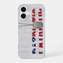 Patriotische Militärhundemarken iPhone 16 Hülle