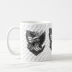 Patriotische Militärische Würdigung Danke Veterane Kaffeetasse