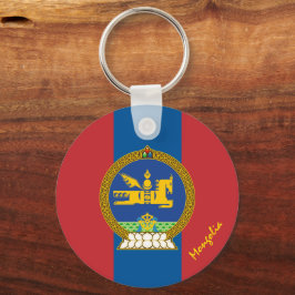 Patriotische Mongolische Flagge & Mongolische Reis Schlüsselanhänger