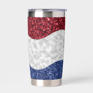 Patriotische Mosaikwellen Thermobecher