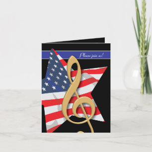 Patriotische Musik-Einladung Einladung