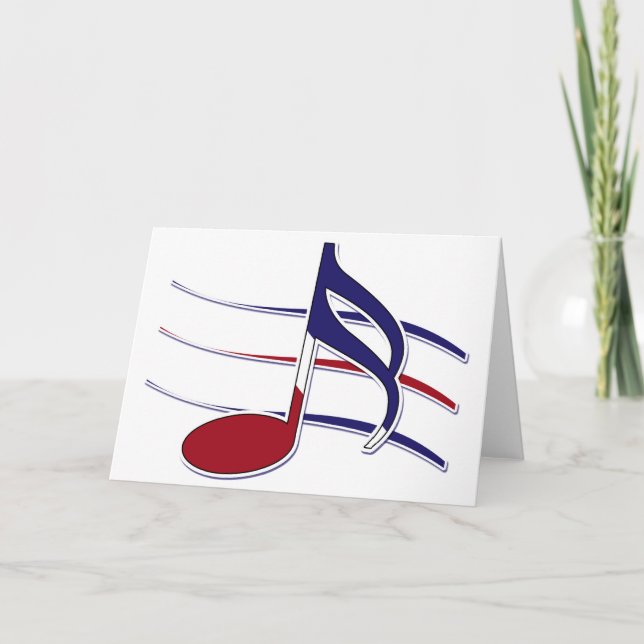 Patriotische Musiknote Karte (Vorderseite)