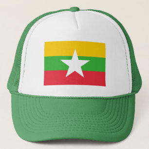 Patriotische Myanmar-Flagge Truckerkappe