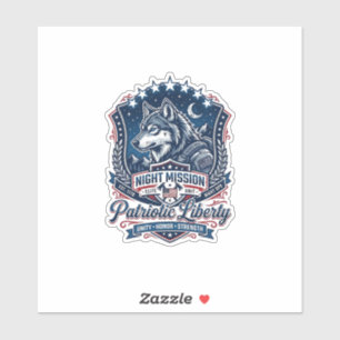 Patriotische Nachtmission Patriot Wolf Militär-Ins Aufkleber
