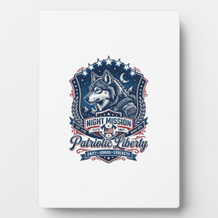 Patriotische Nachtmission Patriot Wolf Militär-Ins Fotoplatte