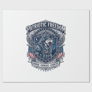 Patriotische Nachtmission Patriot Wolf Militär-Ins Geschenkpapier