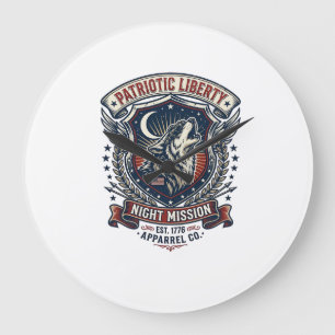 Patriotische Nachtmission Patriot Wolf Militär-Ins Große Wanduhr
