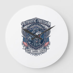 Patriotische Nachtmission Patriot Wolf Militär-Ins Große Wanduhr