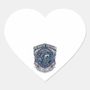 Patriotische Nachtmission Patriot Wolf Militär-Ins Herz-Aufkleber