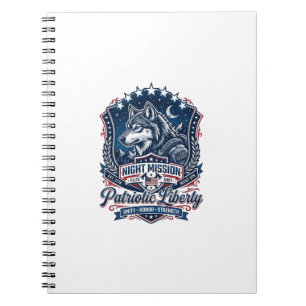 Patriotische Nachtmission Patriot Wolf Militär-Ins Notizblock