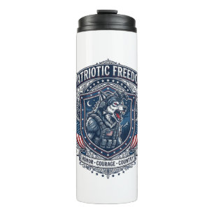 Patriotische Nachtmission Patriot Wolf Militär-Ins Thermosbecher