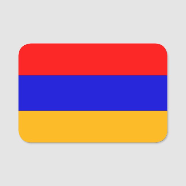 Patriotische Namensmarke mit armenischer Flagge Namensschild (Vorderseite)