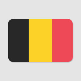 Patriotische Namensmarke mit belgischer Flagge Namensschild