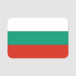 Patriotische Namensmarke mit bulgarischer Flagge Namensschild