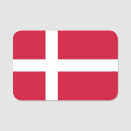 Patriotische Namensmarke mit dänischer Flagge Namensschild