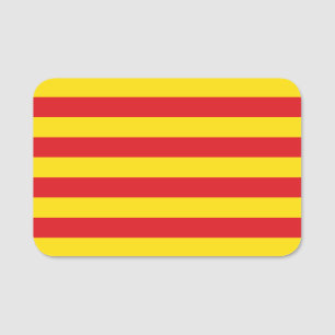 Patriotische Namensmarke mit der Flagge Katalonien Namensschild