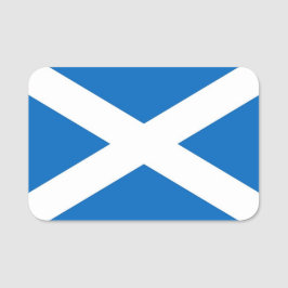 Patriotische Namensmarke mit der Flagge Schottland Namensschild