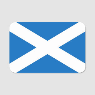 Patriotische Namensmarke mit der Flagge Schottland Namensschild