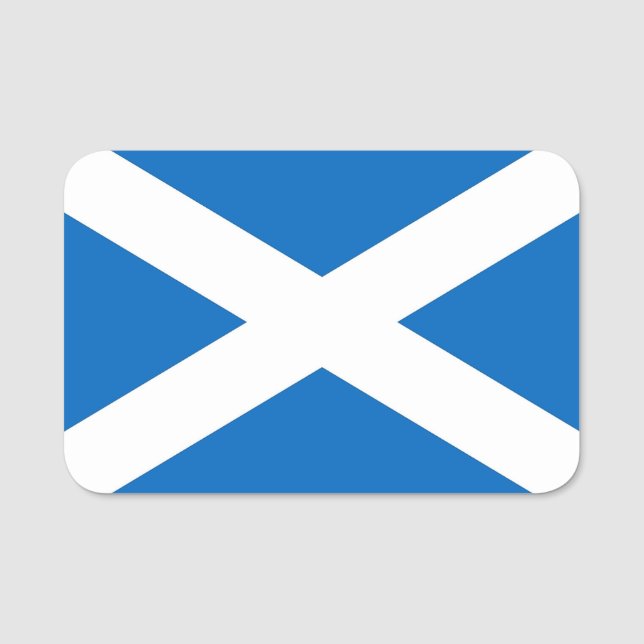 Patriotische Namensmarke mit der Flagge Schottland Namensschild (Vorderseite)
