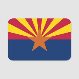 Patriotische Namensmarke mit der Flagge von Arizon Namensschild