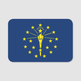 Patriotische Namensmarke mit der Flagge von Indian Namensschild