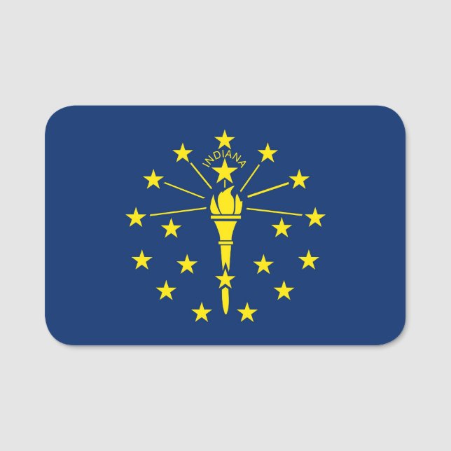 Patriotische Namensmarke mit der Flagge von Indian Namensschild (Vorderseite)