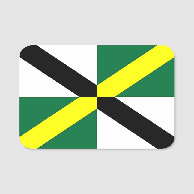 Patriotische Namensmarke mit der Flagge von Monter Namensschild (Vorderseite)