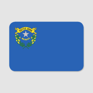 Patriotische Namensmarke mit der Flagge von Nevada Namensschild