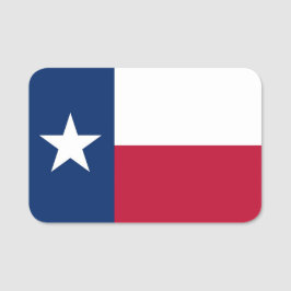Patriotische Namensmarke mit der Flagge von Texas Namensschild