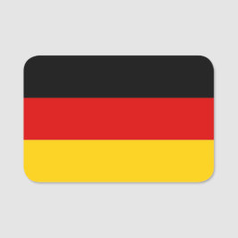 Patriotische Namensmarke mit Flagge Deutschlands Namensschild