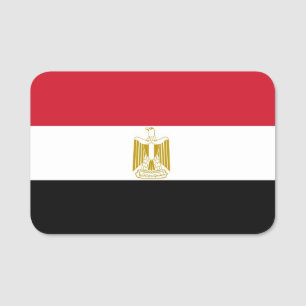 Patriotische Namensmarke mit Flagge in Ägypten Namensschild