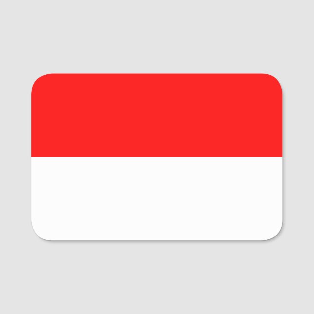 Patriotische Namensmarke mit Flagge Indonesiens Namensschild (Vorderseite)