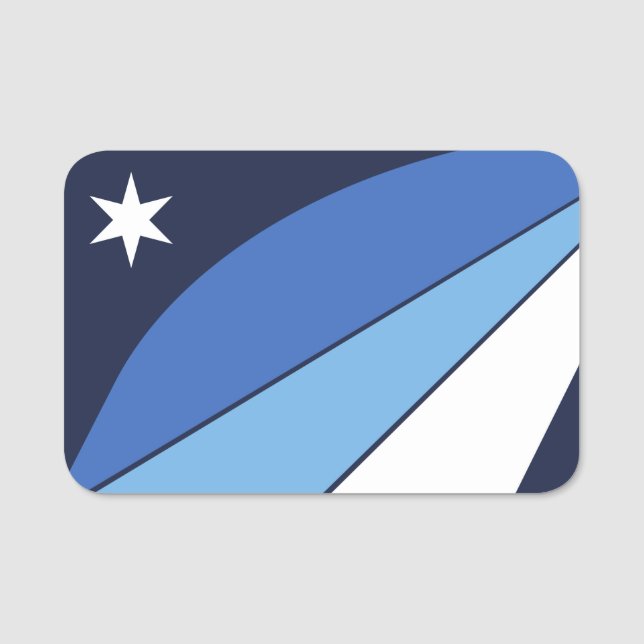 Patriotische Namensmarke mit Flagge von Columbia C Namensschild (Vorderseite)