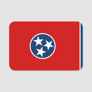 Patriotische Namensmarke mit Flagge von Tennessee Namensschild