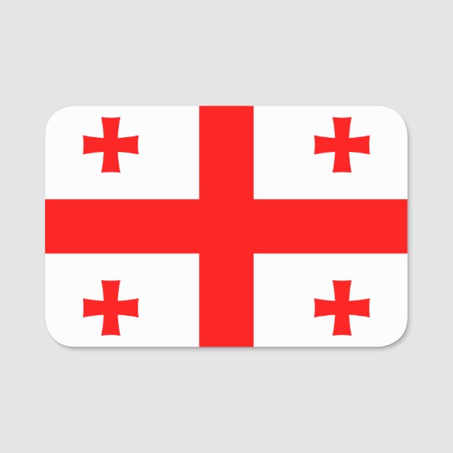 Patriotische Namensmarke mit georgischer Flagge Namensschild (Vorderseite)