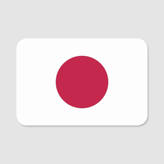 Patriotische Namensmarke mit japanischer Flagge Namensschild (Vorderseite)