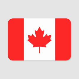 Patriotische Namensmarke mit kanadischer Flagge Namensschild