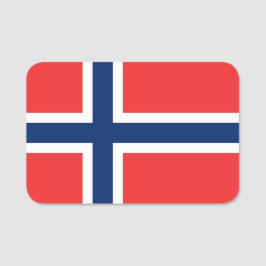 Patriotische Namensmarke mit norwegischer Flagge Namensschild