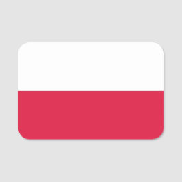 Patriotische Namensmarke mit polnischer Flagge Namensschild