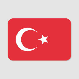 Patriotische Namensmarke mit türkischer Flagge Namensschild