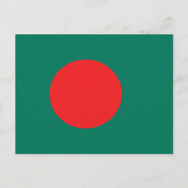 Patriotische Nationalflagge Bangladesch Postkarte (Vorderseite)