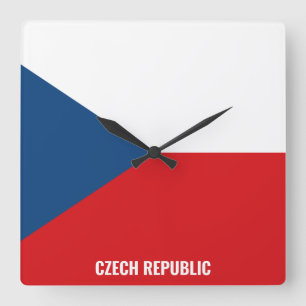 Patriotische Nationalflagge Quadratische Wanduhr