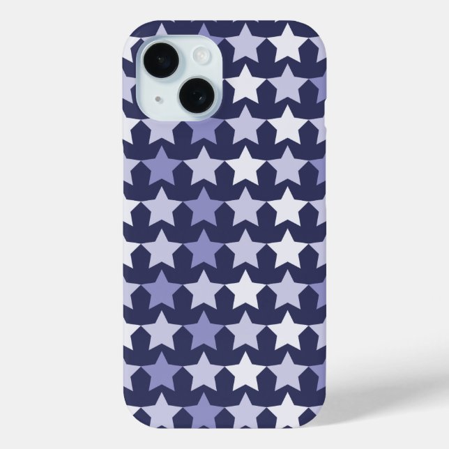 Patriotische Navy Blue Stars Case-Mate iPhone Hülle (Rückseite)