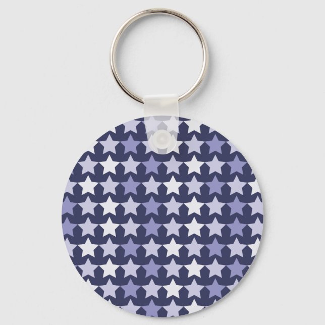 Patriotische Navy Blue Stars Schlüsselanhänger (Vorderseite)