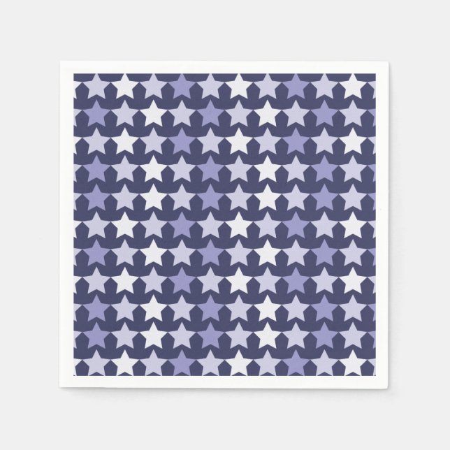 Patriotische Navy Blue Stars Serviette (Vorderseite)